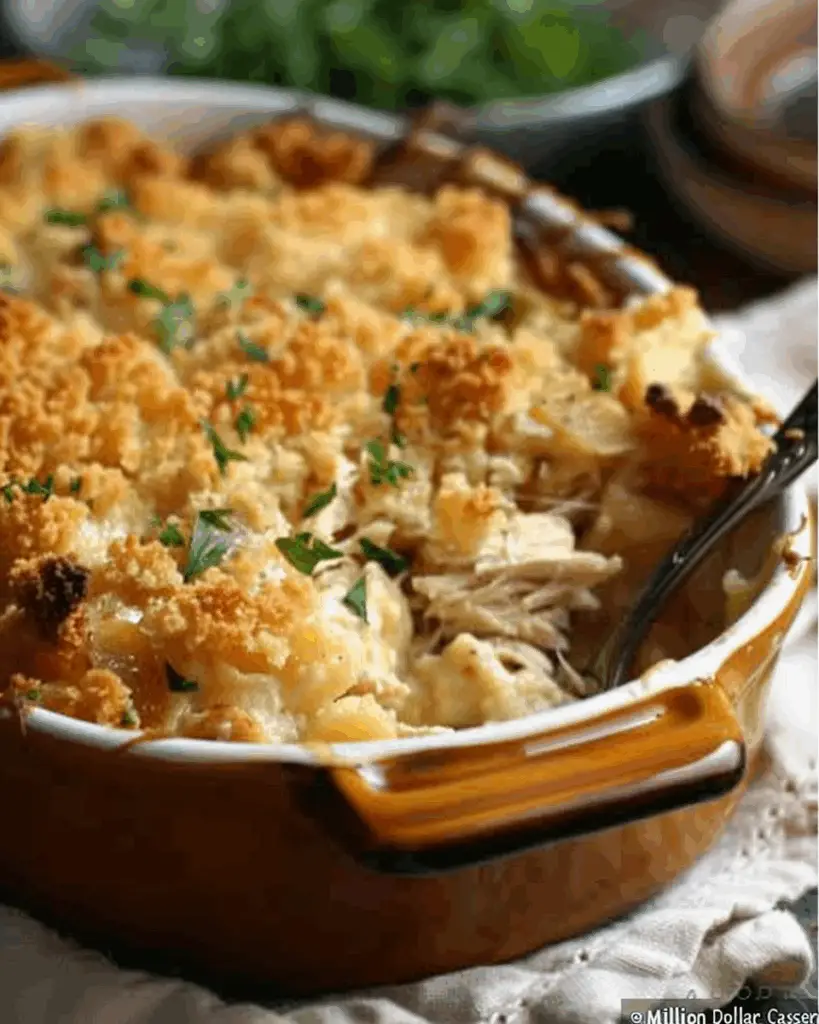 Creamy Chicken Casserole with Buttery Cracker Topping