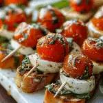 Mini Caprese Sandwich Skewers