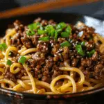 Mongolian Ground Beef Noodles