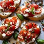 Bruschetta with Fresh Mozzarella and Tomatoes