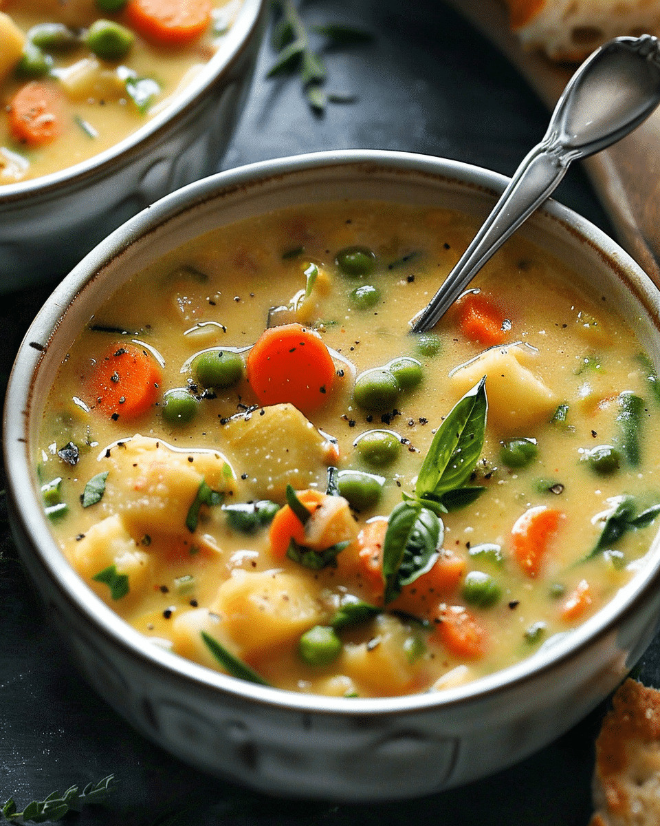 Creamy Vegetable Soup with Chickpeas