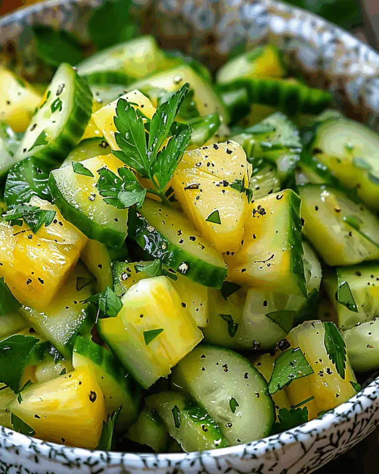 Pineapple Cucumber Salad with Fresh Herbs