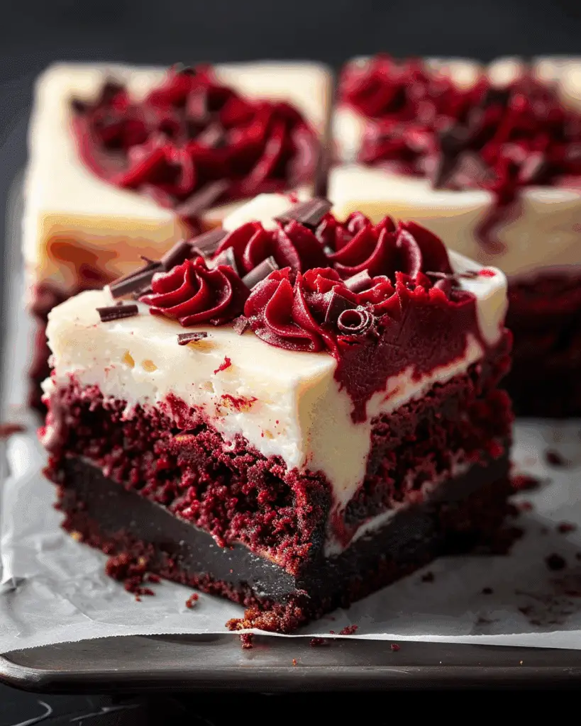 Red Velvet Cheesecake Brownies