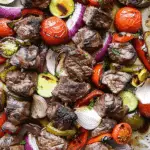 Sheet Pan Deconstructed Beef Kebabs