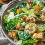Smoky Caesar Salad with Grilled Lemons and Homemade Croutons