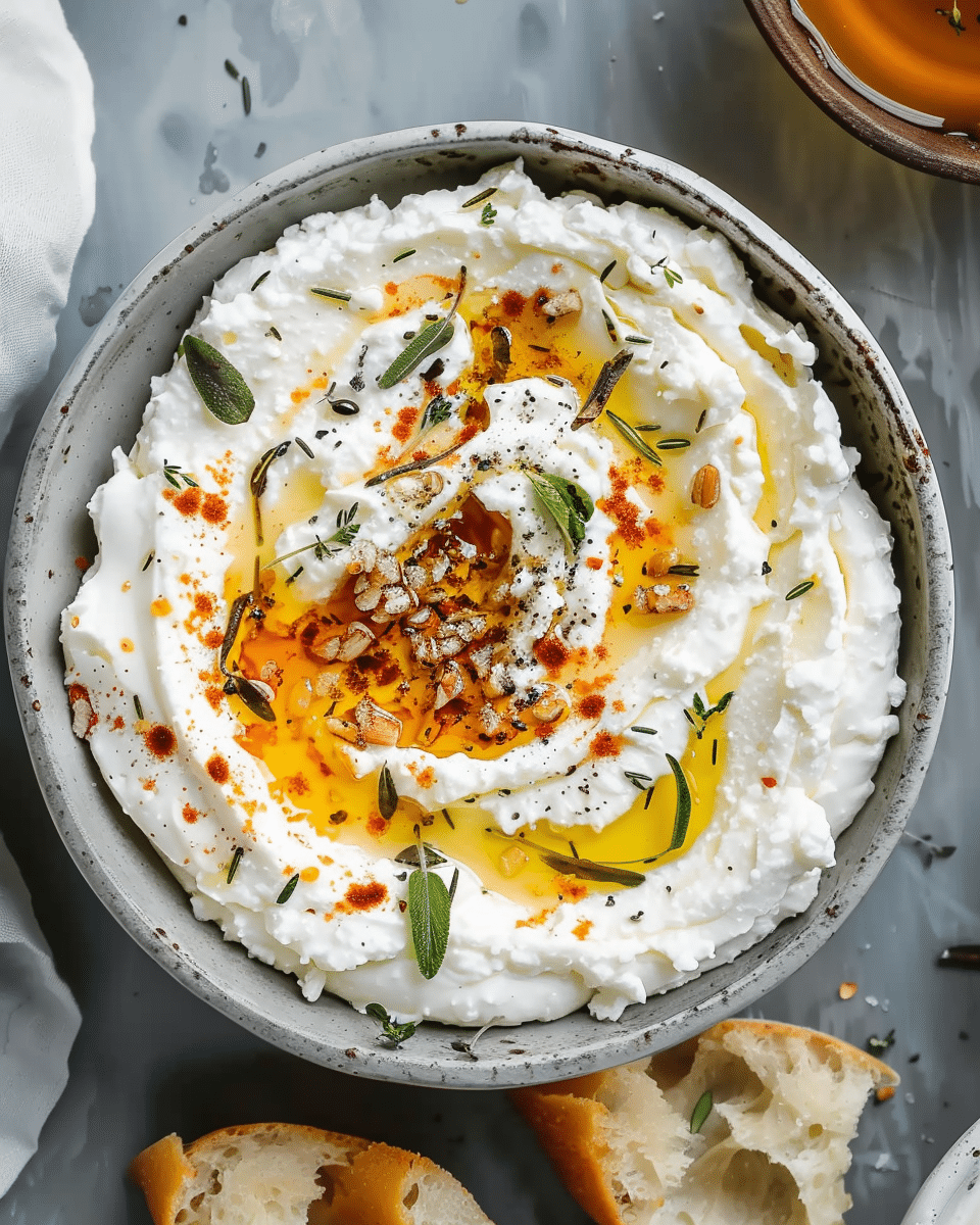 Spicy Ricotta Dip with Hot Honey Recipe