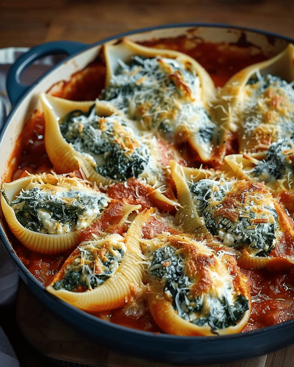 Spinach and Ricotta Stuffed Shells