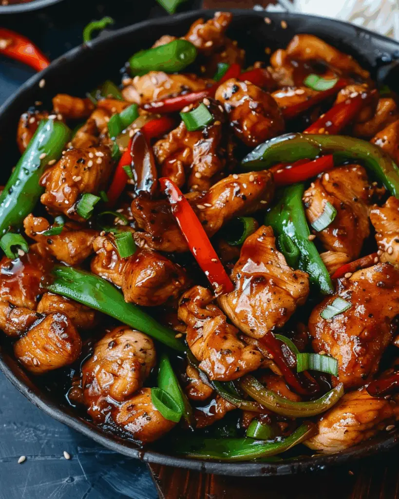 Stir-Fried Chicken with Black Pepper Sauce