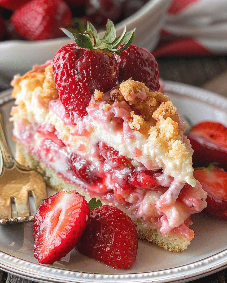 Strawberry Cream Cheese Dump Cake Recipe