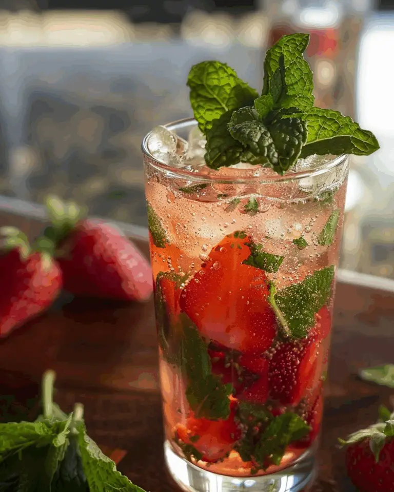 Strawberry Mint Mojito Mocktail