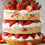 Fresh Strawberry Cake with Whipped Cream