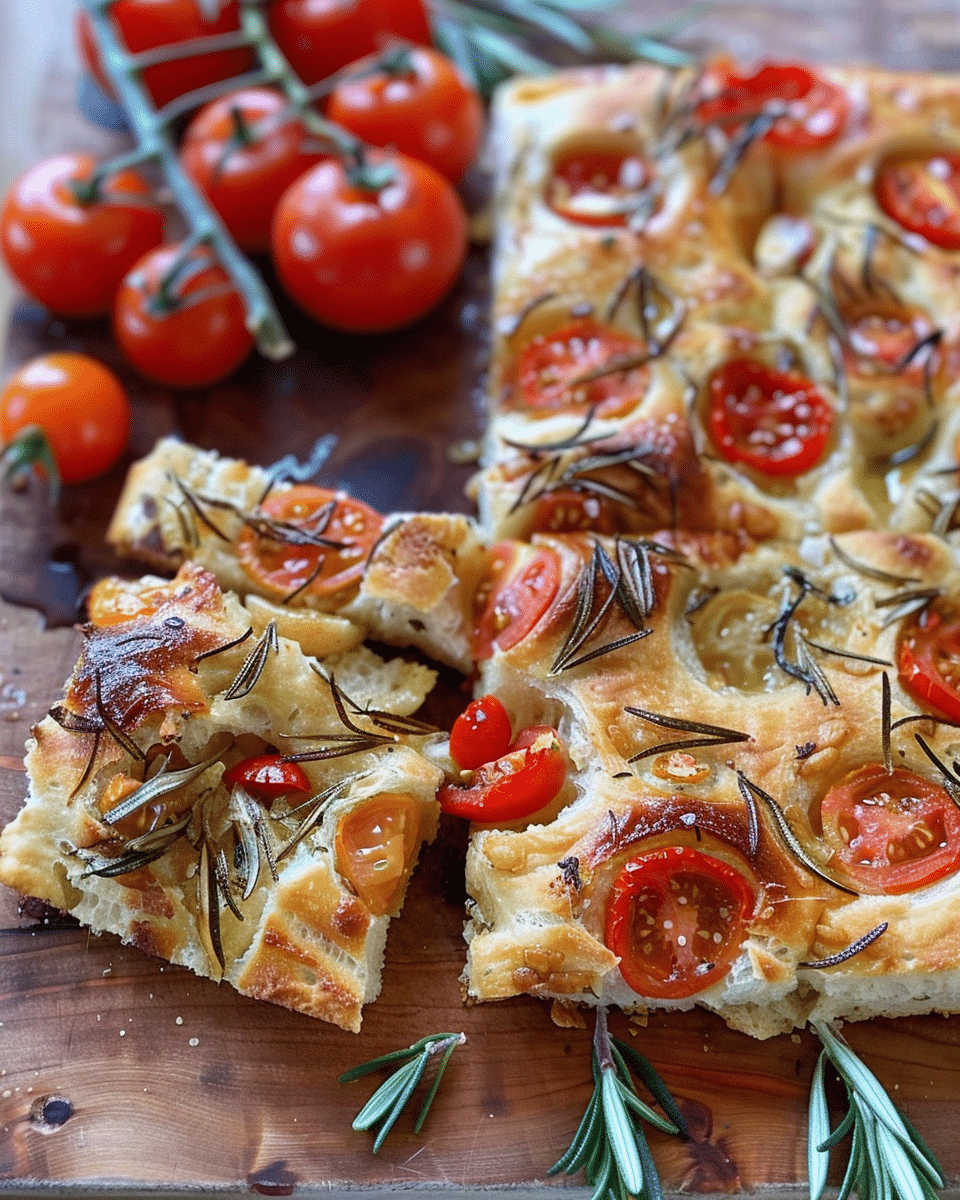 Tomato Garlic Rosemary Focaccia