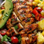 Tropical Grilled Chicken Salad with Pineapple and Quinoa