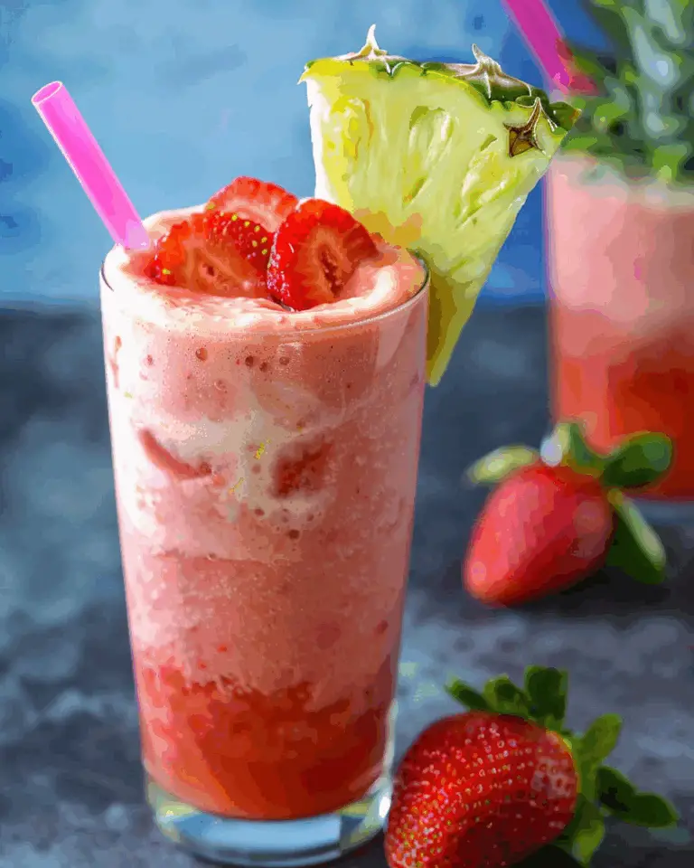 Tropical Pineapple Strawberry Smoothie