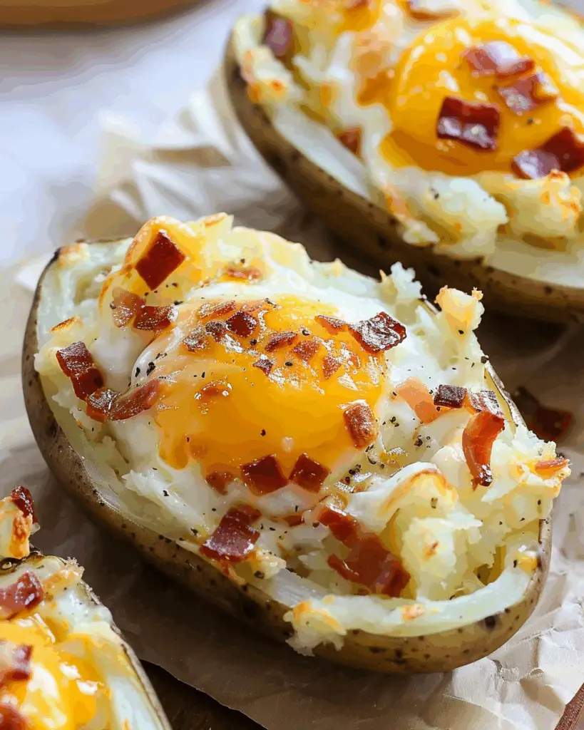 Twice Baked Loaded Breakfast Potatoes