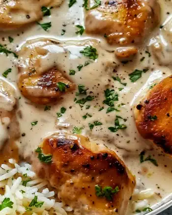 Creamy Smothered Chicken Rice Recipe