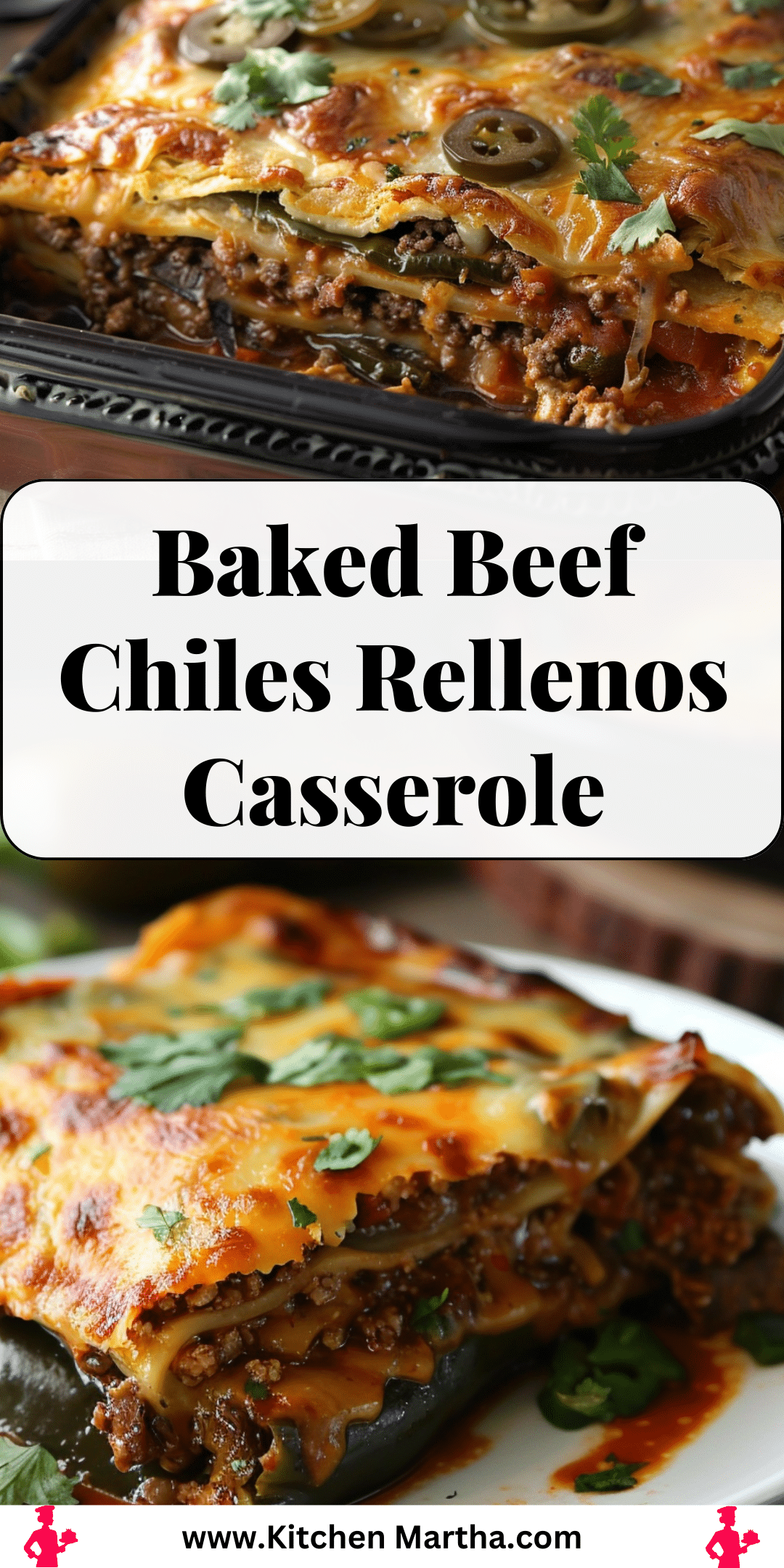 Baked Beef Chiles Rellenos Casserole | Kitchen Martha