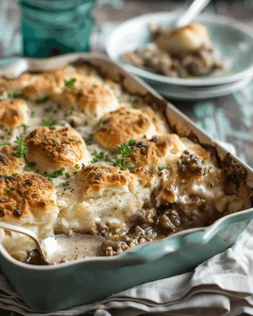 Biscuits and Gravy Casserole
