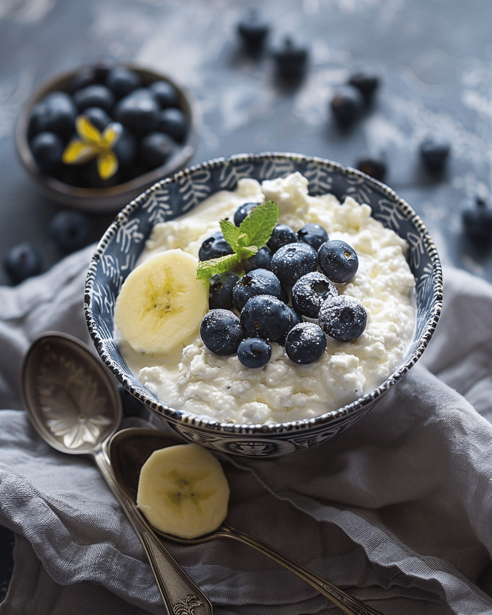 Blueberry Cottage Cheese Breakfast