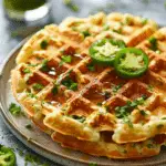 Cheddar Jalapeño Cornbread Waffles
