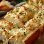 Chicken Alfredo Garlic Bread
