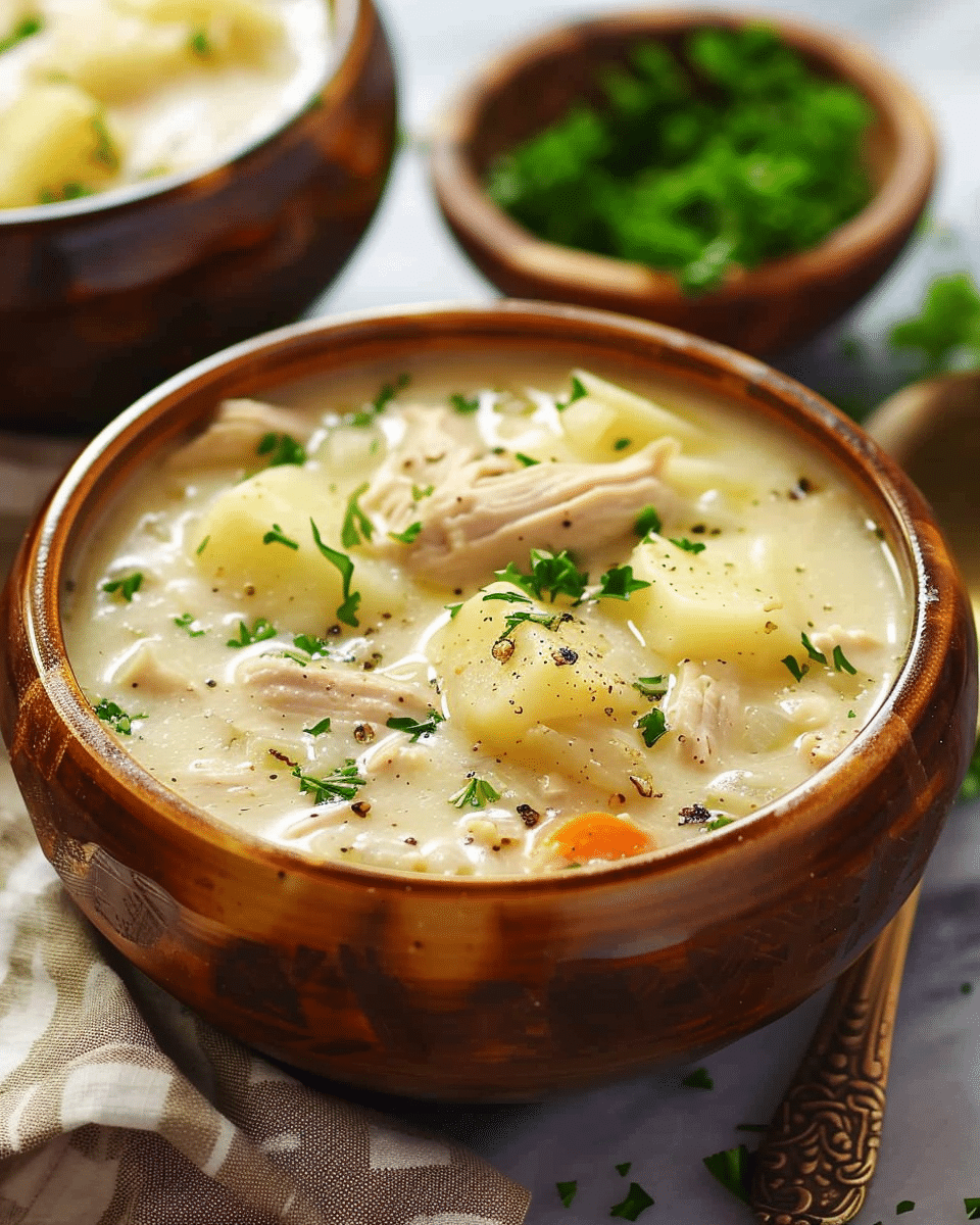 Creamy Crockpot Chicken Potato Soup