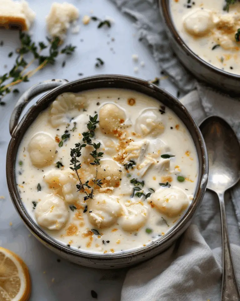 Creamy Winter Lemon Chicken Gnocchi Soup