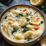 Creamy Winter Lemon Chicken Gnocchi Soup