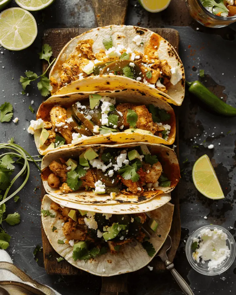 Crispy Poblano Chicken Tacos