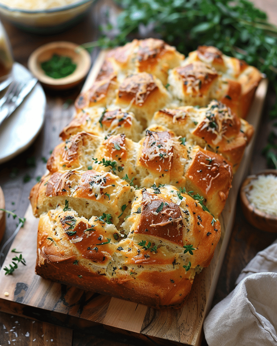 Garlic Parmesan Pull-Apart Bread