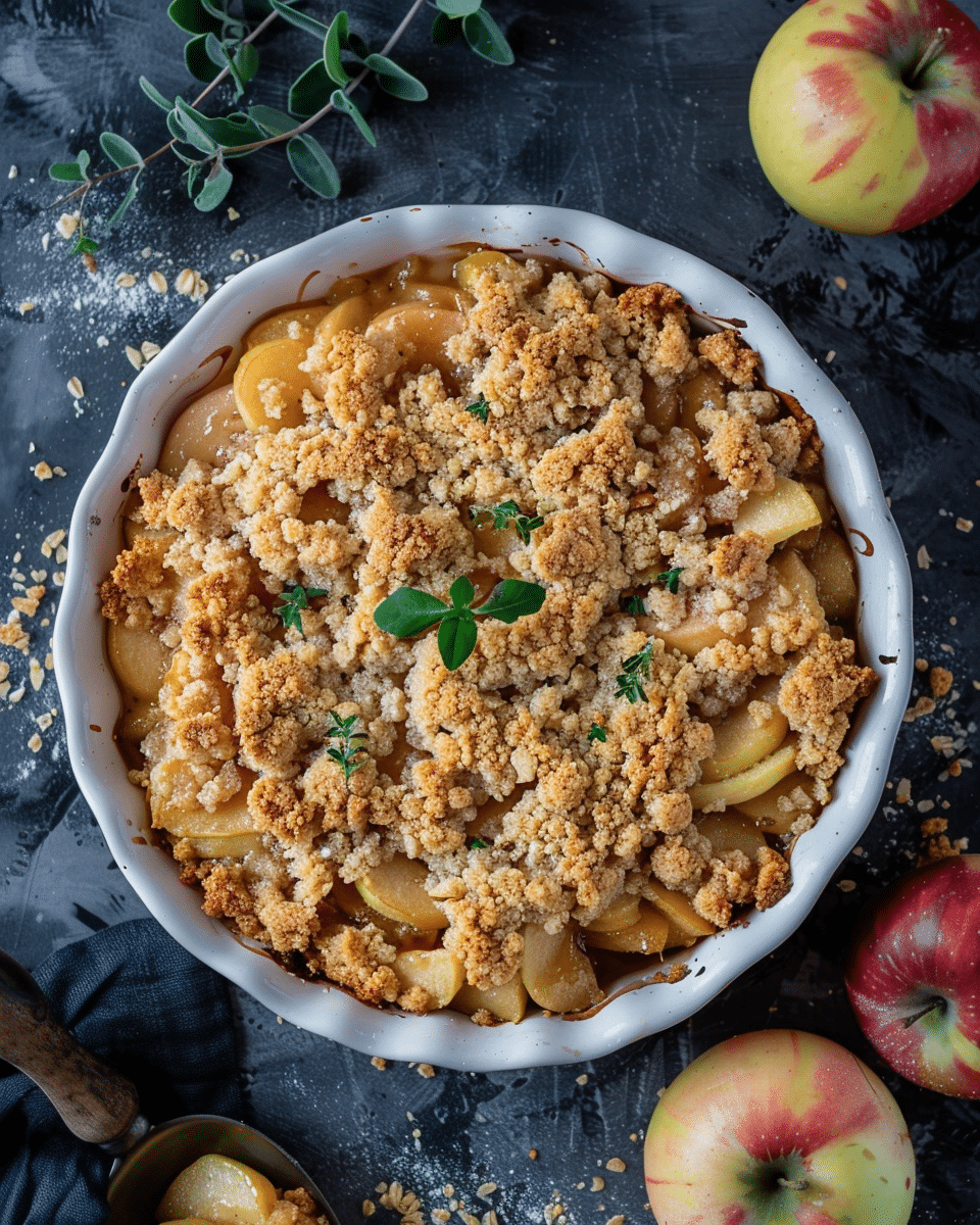 Healthy Breakfast Apple Crumble