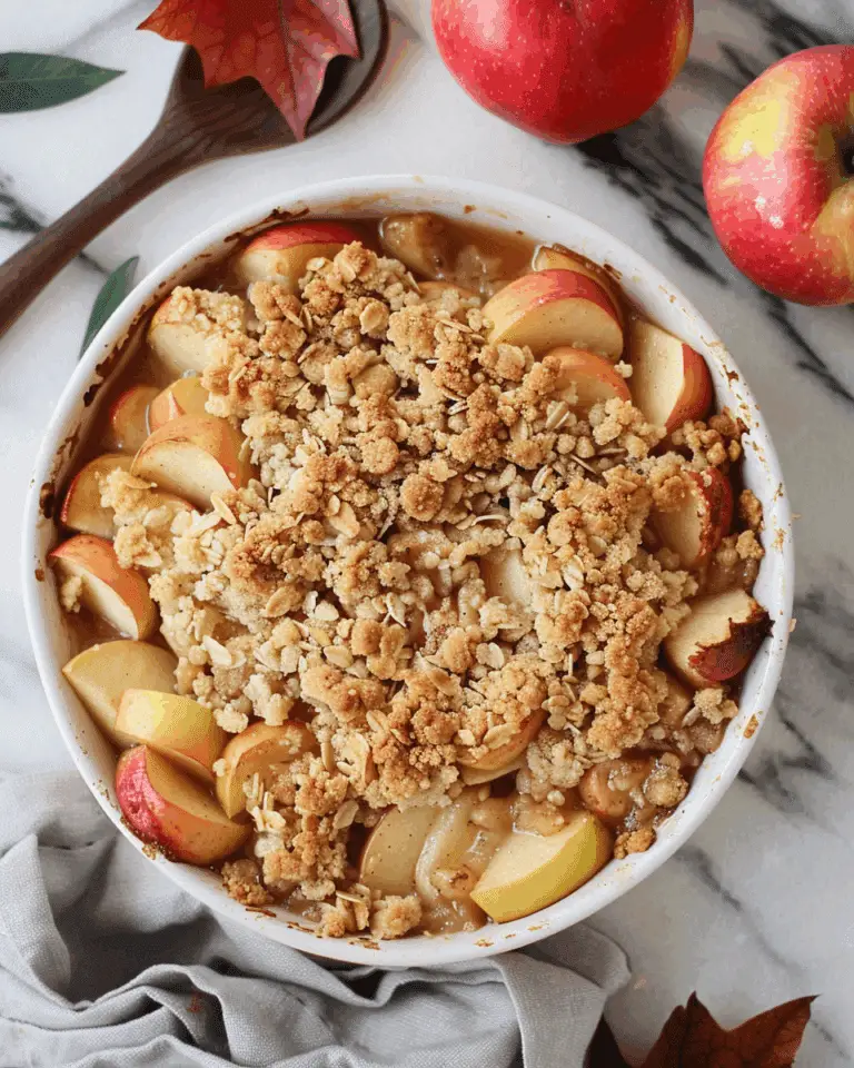 Healthy Breakfast Apple Crumble