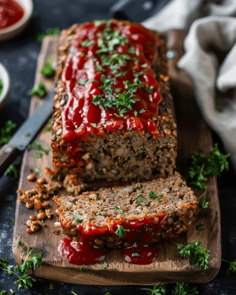 Hearty Lentil Vegan Meatloaf Recipe