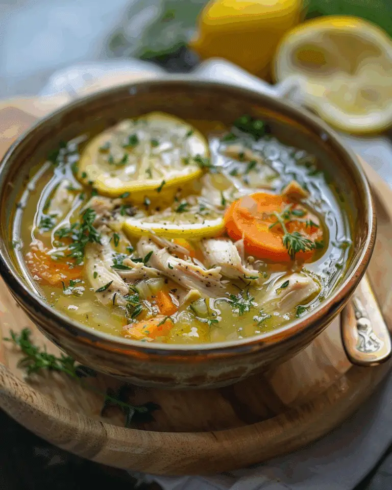 Mediterranean Lemon Chicken Soup