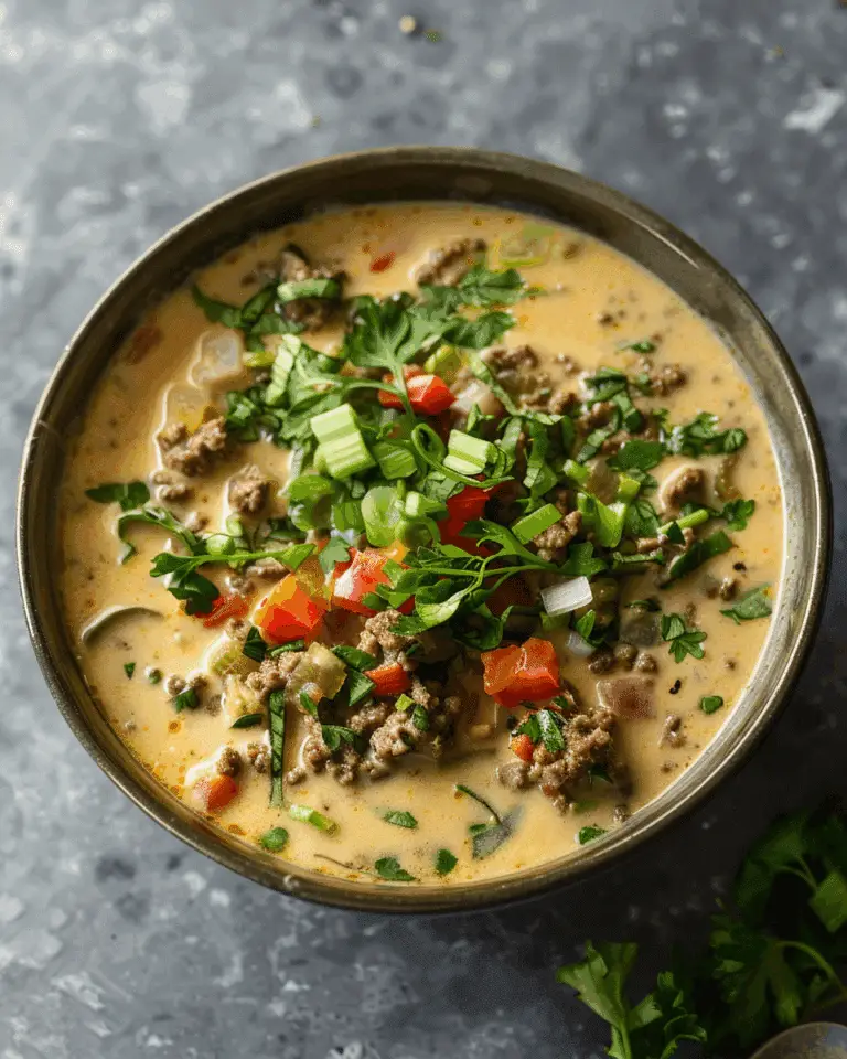 One-Pot Cheeseburger Soup