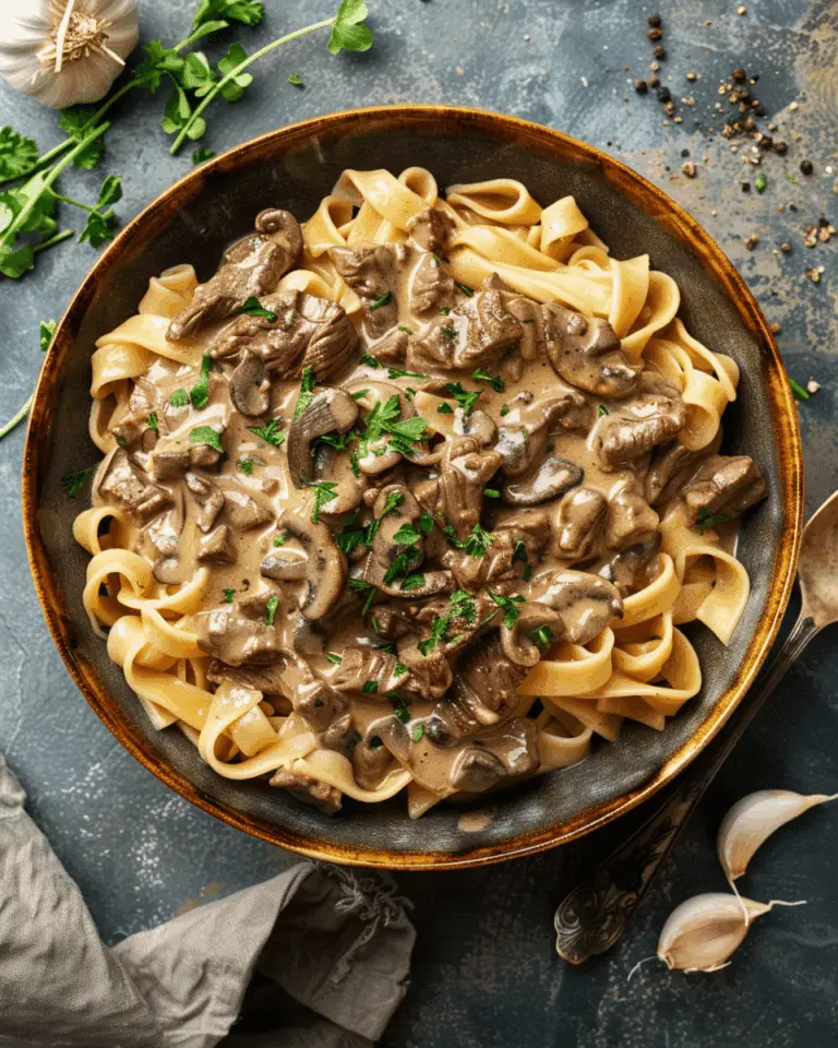 One-Pot Creamy Beef Stroganoff