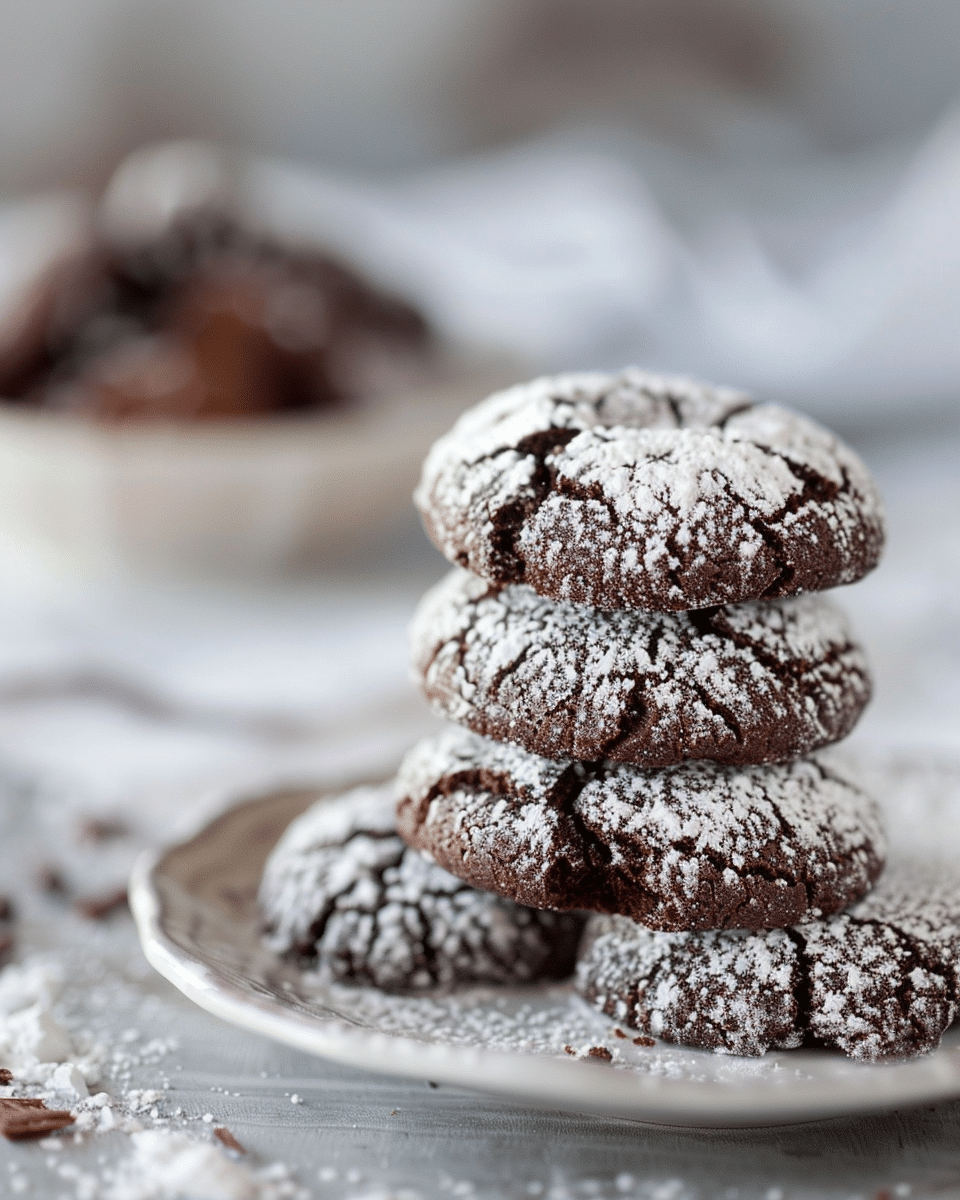 Paleo Chocolate Crinkle Cookies