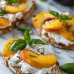 Peach Bruschetta with Whipped Ricotta