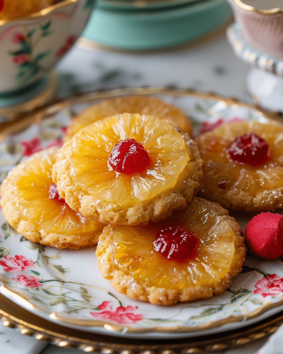 Pineapple Upside Down Cookies