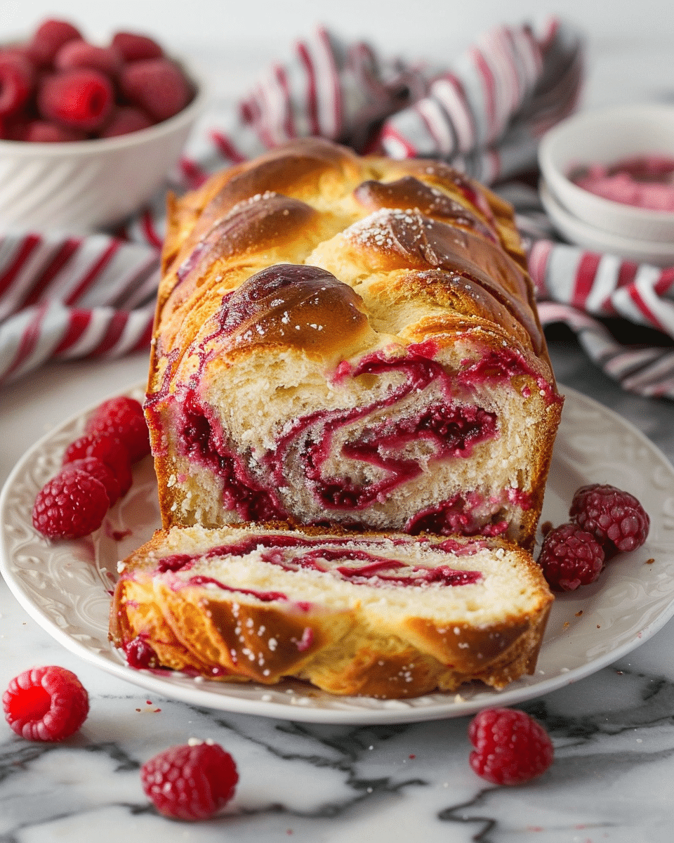 Raspberry Swirl Brioche Loaf Recipe