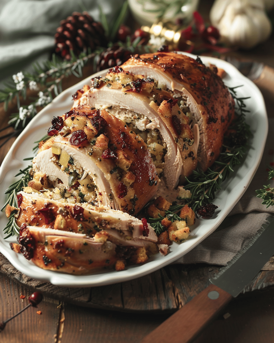 Savory Stuffed Turkey Roll Recipe