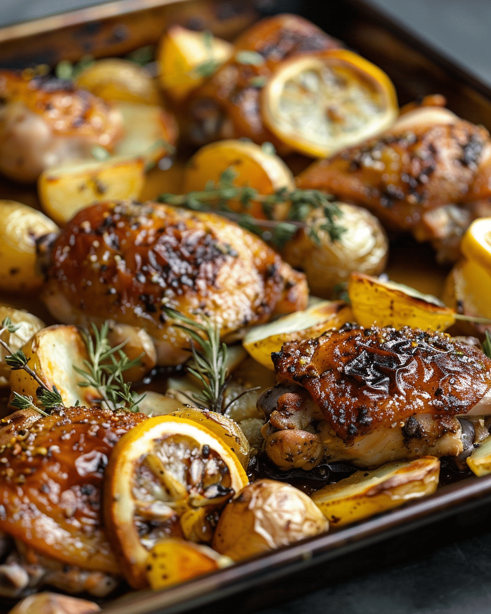 Sheet Pan Lemon Balsamic Chicken and Potatoes