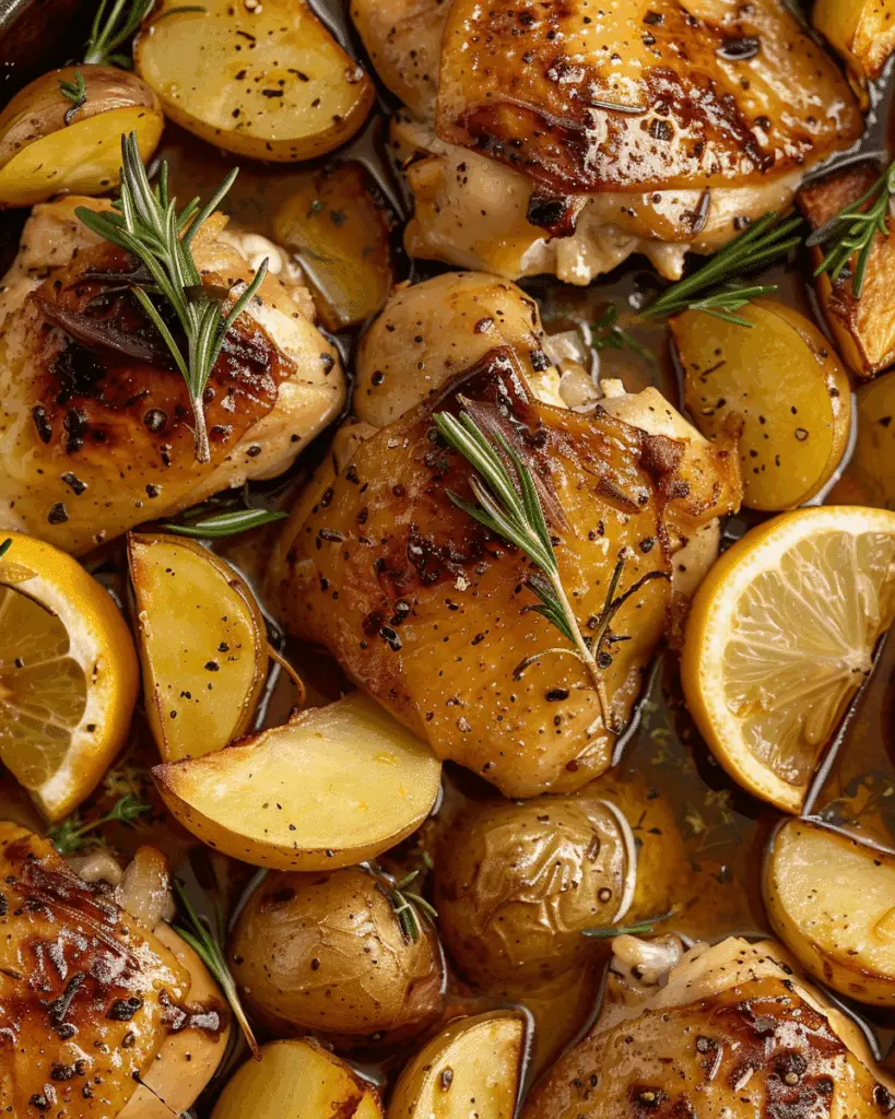 Sheet Pan Lemon Balsamic Chicken and Potatoes