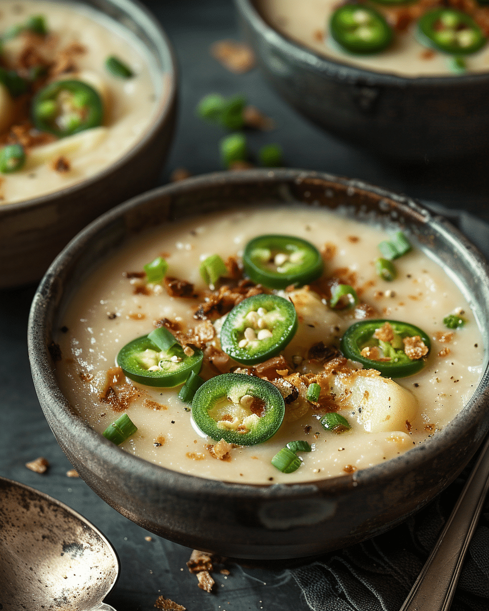 Smoky Jalapeño Cheddar Potato Soup