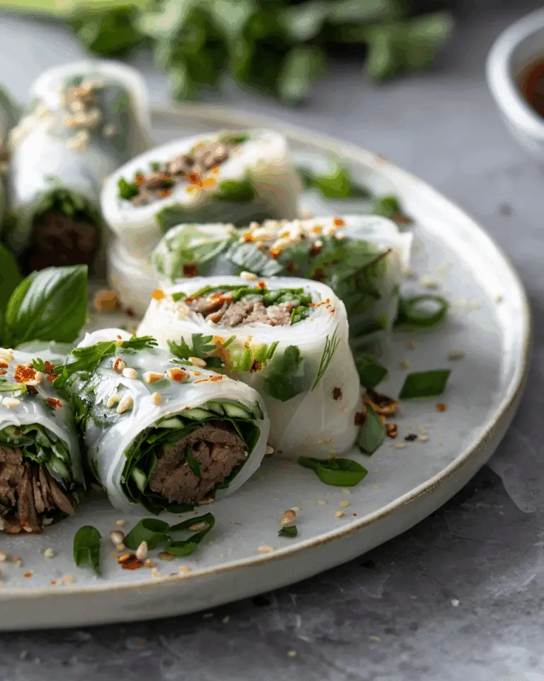 Thai Basil Beef Rolls