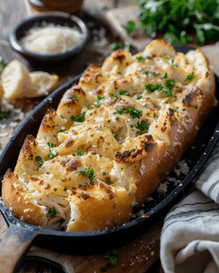 The Viral Chicken Alfredo Garlic Bread