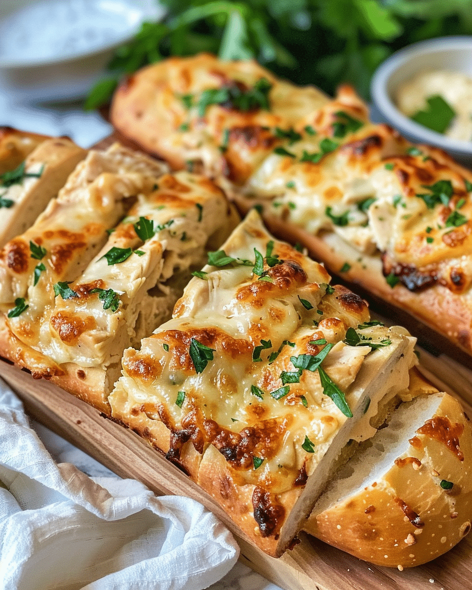 The Viral Chicken Alfredo Garlic Bread