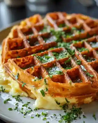 Easy Low Carb Chaffle with Egg and Cheese Recipe