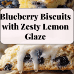 Delicious Blueberry Biscuits with Zesty Lemon Glaze Recipe