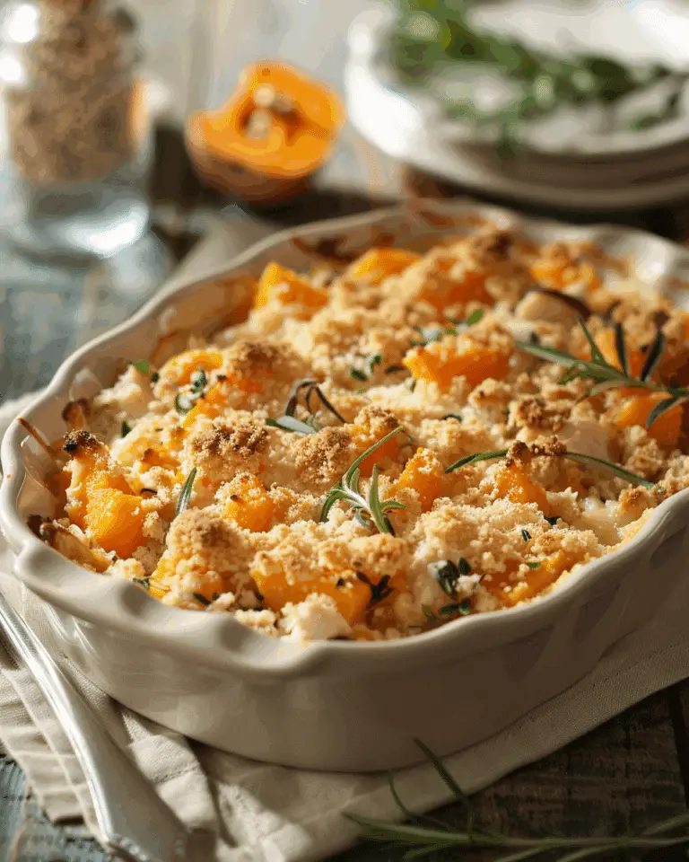 Chicken and Butternut Squash Casserole